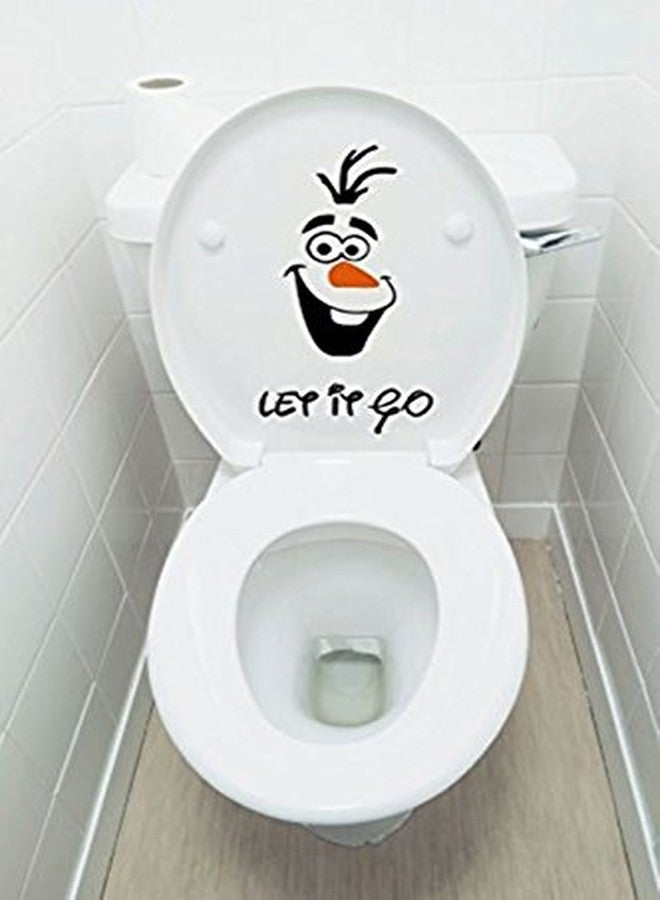 Fusion Toilet Vinyl Die Cut Decals/Stickers Let it Go - Black